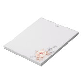 Rustikales Erröten Wasserfarben Blüten Notizblock (Rotiert)