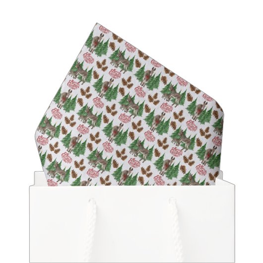 Rustikales Esel Weihnachten Seidenpapier
