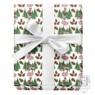 Rustikales Esel-Weihnachtspapier Geschenkpapier