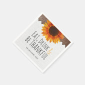 Rustikales Essen Drink ist dankbar Erntedank Serviette (Ecke)