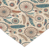Rustikales Ethnic Table Runner Dreamcatcher Design Großer Tischläufer (Ecke)
