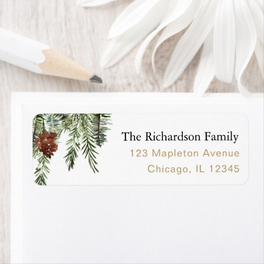 Rustikales Etikett für Pinienbäume (Insitu)