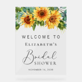 Rustikales Eukalyptus-Brautparty Willkommen Acrylschild (Vorderseite)