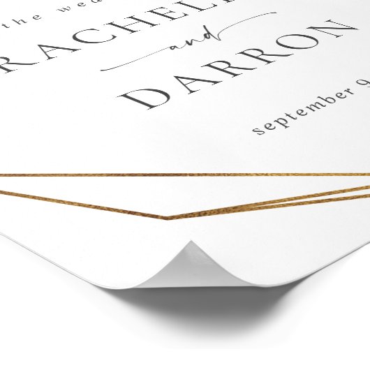 Rustikales Eukalyptus & Gold Begrüßungszeichen Poster (Ecke)