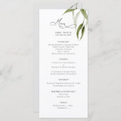 Rustikales Eukalyptus Greenerity Menu Menükarte (Vorne/Hinten)