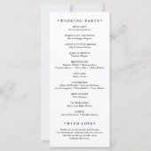 Rustikales Eukalyptus-Grün-Hochzeitsprogramm (Rückseite)