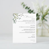 Rustikales Eukalyptus-Menü (Stehend Vorderseite)