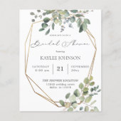 Rustikales Eukalyptus- und Gold-Brautparty (Vorderseite)