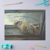 Rustikales Eule im Art-Decoupage-Fenster Seidenpapier (Basteln)