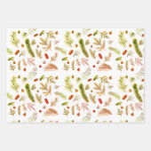 Rustikales Evergreen Pine Tree Wasserfarbe Weihnac Geschenkpapier Set (Vorderseite 3)