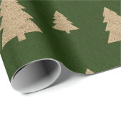 Rustikales Evergreen Tree Personalisiertes Weihnac Geschenkpapier (Rolleneckpunkt)
