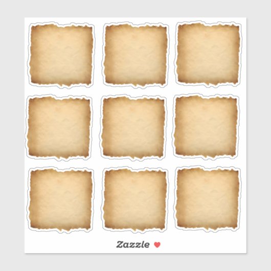 Rustikales Fabrikschild aus Altpapier Aufkleber (Blatt)