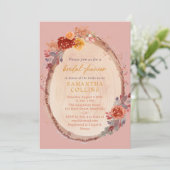 Rustikales Fall-Brautparty Einladung (Stehend Vorderseite)