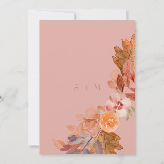 Rustikales Fall-Brautparty Einladung (Rückseite)