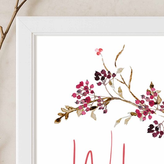 Rustikales Fall-Brautparty-Thema Begrüßungszeichen Poster