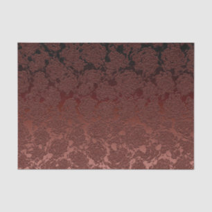 Rustikales Fall Brown Floral Muster  Seidenpapier
