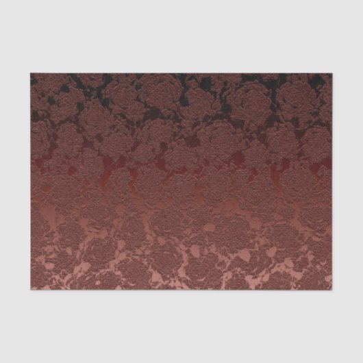 Rustikales Fall Brown Floral Muster Seidenpapier (Vorderseite)