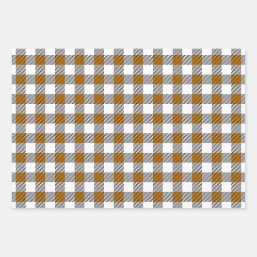 Rustikales Fall Buffalo Plaid Muster Geschenkpapier Set (Vorderseite 3)