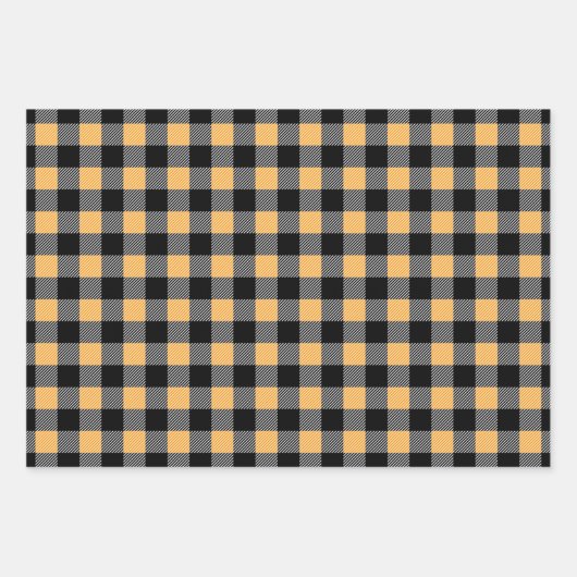 Rustikales Fall Buffalo Plaid Muster Geschenkpapier Set (Vorderseite 2)