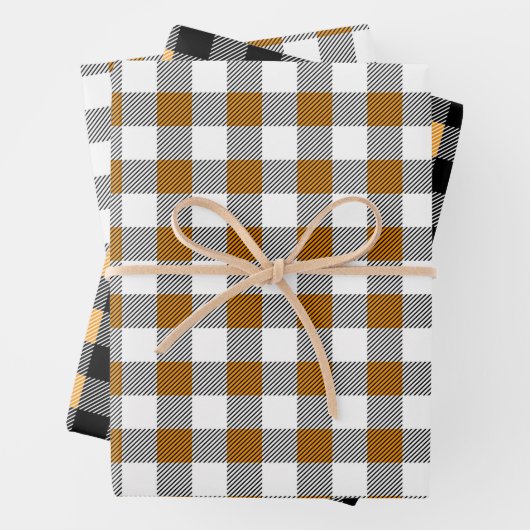 Rustikales Fall Buffalo Plaid Muster Geschenkpapier Set (Beispiel)