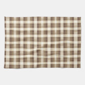 Rustikales Fall Erntedank Brown Muster Geschirrtuch (Horizontal)