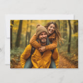 Rustikales Fall Fairy Lights Foto Save the Date Ankündigung (Rückseite)