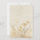 Rustikales Fall Fields Blumenrahmen Brautparty Einladung (Rückseite)