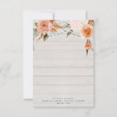 Rustikales Fall Floral Foliage Geometrisches Foto Dankeskarte (Rückseite)