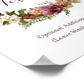 Rustikales Fall Floral & Greenery Benutzerdefinier Poster (Ecke)