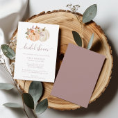 Rustikales Fall Floral Pumpkin Brautparty Einladung