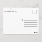 Rustikales Fall Floral Wreath Barnwood Brautparty Postkarte (Rückseite)