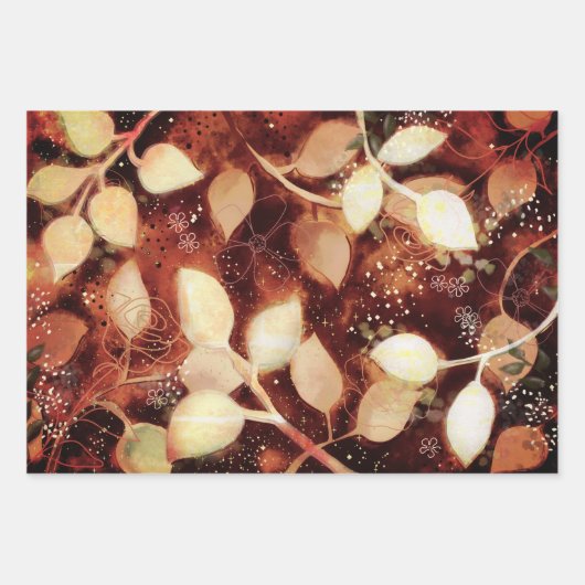 Rustikales Fall-Foliage-Aufwertungspapier Geschenkpapier Set (Vorderseite 3)