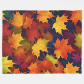 Rustikales Fall Foliage Fleece Blanket (Vorderseite (Horizontal))