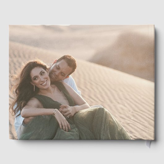 Rustikales Fall Foliage Foto Hochzeit Gästebuch (Rückseite)