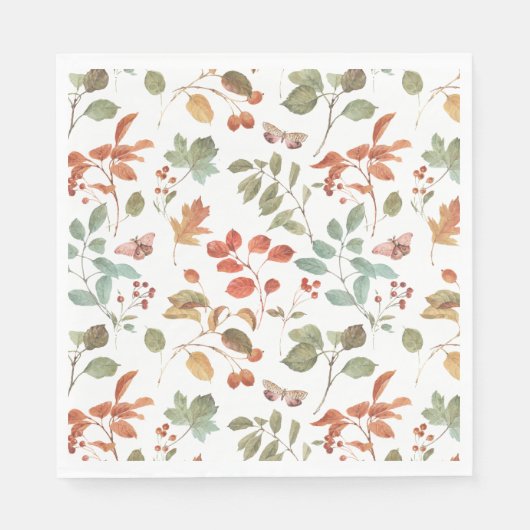 Rustikales Fall Foliage Serviette (Vorderseite)