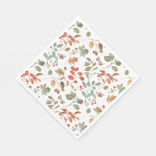 Rustikales Fall Foliage Serviette (Ecke)