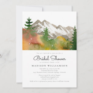 Rustikales Fall Forest Mountain Boho Brautparty im Einladung