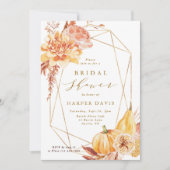 Rustikales Fall Geflochenes geometrisches Brautpar Einladung (Vorderseite)