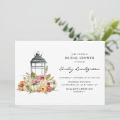 Rustikales Fall Harvest Lantern Brautparty Einladung (Stehend Vorderseite)