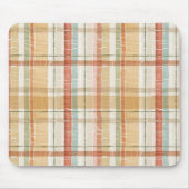 Rustikales Fall Kariertes Wasserfarbmuster Mousepad (Vorne)