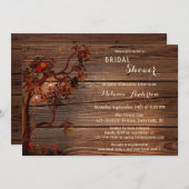 Rustikales Fall Lantern Light Brautparty laden ein Einladung (Vorne/Hinten)