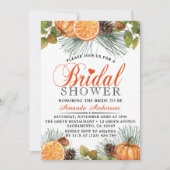 Rustikales Fall Pumpkin-Brautparty Einladung (Vorderseite)