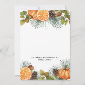 Rustikales Fall Pumpkin-Brautparty Einladung (Rückseite)