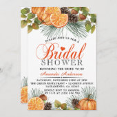 Rustikales Fall Pumpkin-Brautparty Einladung (Vorne/Hinten)