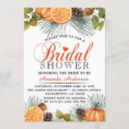 Rustikales Fall Pumpkin-Brautparty Einladung