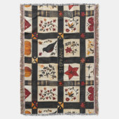 Rustikales Fall Quilt Muster | Bauernhaus Patchwor Decke (Vorderseite Vertikal)
