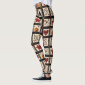 Rustikales Fall Quilt Muster | Bauernhaus Patchwor Leggings (Links)