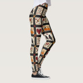 Rustikales Fall Quilt Muster | Bauernhaus Patchwor Leggings (Rechts)