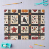 Rustikales Fall Quilt Muster | Bauernhaus Patchwor Seidenpapier (Basteln)