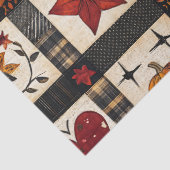 Rustikales Fall Quilt Muster | Bauernhaus Patchwor Seidenpapier (Detail)